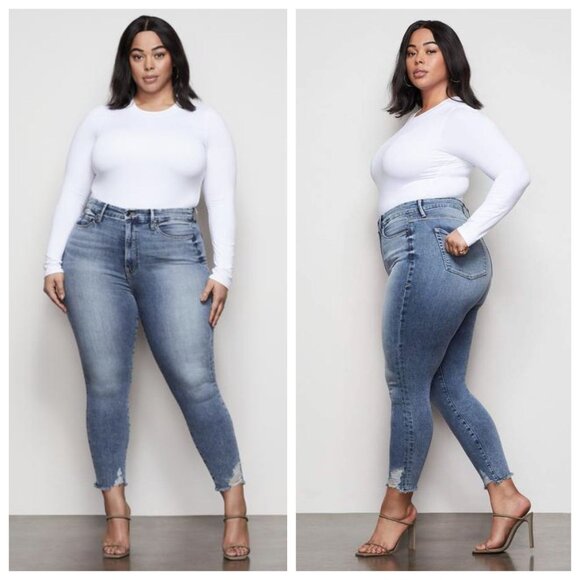 Good American Women's High-Waisted Crop Skinny Jeans, size 18 - Picture 12 of 12